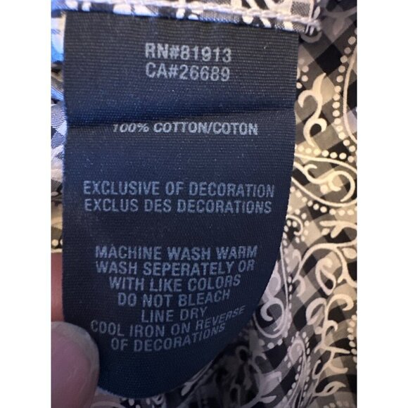 Robert Graham Mens Checkered Paisley Contract Cuff Long Sleeve Button-Up Shirt M - Picture 5 of 6